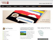 Tablet Screenshot of cordesprinting.com